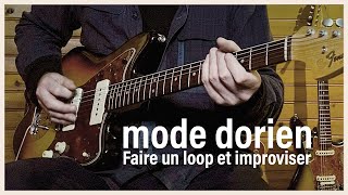 Le mode dorien  loop Am  tuto guitare [upl. by Asyram865]