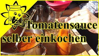 Rezept Tomatensauce selber einkochen  Tomaten haltbar machen  Tomaten einwecken Wintervorrat [upl. by Galvin]