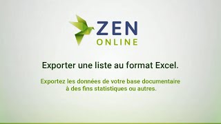 23 Exporter une liste sous format Excel [upl. by Einnek]