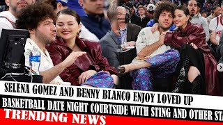 Selena Gomez And Benny Blanco Enjoy Loved Up Basketball Date Night Courtside With Sting And Other St [upl. by Haerdna]