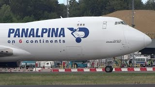 Panalpina Livery  N850GT  Atlas Air Boeing 74787UF  landing at Luxembourg Findel [upl. by Flosser]