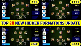 Top 20 Hidden Formations Update In eFootball 2024 Mobile  424 Formation Available 🤔 [upl. by Betty32]