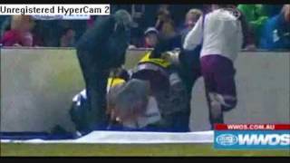 GET THAT INTO YA Sea Eagles Mascot tackles a Fan [upl. by Grenier]