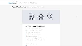 Online Rental Application [upl. by Aldus918]