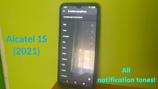 Alcatel 1S 2021  All notification tones [upl. by Siugram554]