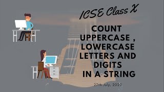 String Related Programs Count Uppercase Lowercase letters and Digits in a String [upl. by Aninotna]