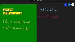 Kako pretvoriti m2 u ha How to convert m2 to hectares [upl. by Zia31]