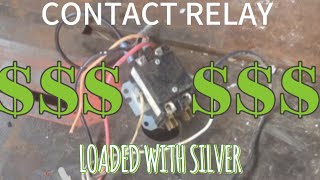 SCRAPPING a contact relay from an old ac unit HUGE SILVER CONTACTS [upl. by Vasta]