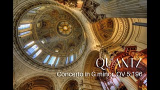 Johann Joachim Quantz Concerto in G minor for Flute Strings and BC QV 5196  172741 [upl. by Hoffert316]