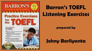 Barrons TOEFL Listening Model Test PBT with script and answer key [upl. by Htiel]