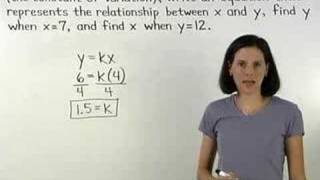 Direct Variation  MathHelpcom  Algebra Help [upl. by Adnilrem]