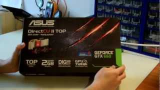 ASUS GeForce GTX 660 DirectCU II TOP  Unboxing and quick review [upl. by Sabir]