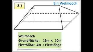 PythagorasXXL Beispielaufgabe Walmdach [upl. by Harat]