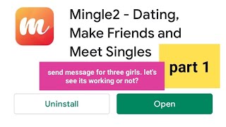 How to use Mingle2 send message unlimited and chat with girls and boys for love hook up dating [upl. by Labanna]