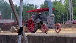 Rumely oil pull pulling the sled at clermont county fairgrounds [upl. by Irtimid978]