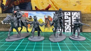 Mounted Gunfighters plastic miniatures build for Dead Man’s Hand including horse scale comparisons [upl. by Ahouh501]