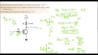 BJT as a switch Example Problem [upl. by Kcirred]