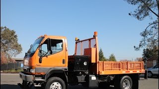 2002 Mitsubishi Fuso 4x4 Flatbed Snow Plow Truck [upl. by Frederique]