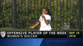 Oregons Marissa Everett nabs Pac12 Womens Soccer Offensive Player of the Week honors [upl. by Anasxor223]