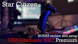 VKB Gladiator NXTEVO Premium HOSAS Review and my setup for Star Citizen [upl. by Aigil]