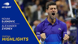 Novak Djokovic vs Alexander Zverev Highlights  2021 US Open Semifinal [upl. by Cott]