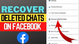 How to recover deleted chats on Facebook Messenger [upl. by Omixam]