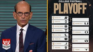 ESPN crew reacts to the latest College Football Playoff Rankings 12Team Bracket from Week 12 [upl. by Hort]