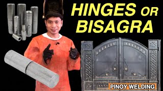 PAANO MAGKABIT NG HINGES OR BISAGRA NG STEEL DOORS amp GATES  WELDING PROJECT [upl. by Philipp]