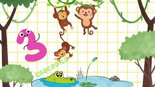 Five Little Monkeys  The Naughty Monkeys  Tiny Wiggle Nursery Rhymes for Kids [upl. by Kyl]