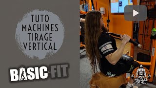 TUTO MACHINES BASIC FIT  TIRAGE VERTICAL LATERAL PULLDOWN [upl. by Aibara623]