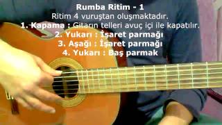 Rumba Ritim  1 Gitar Dersi [upl. by Adlemi]