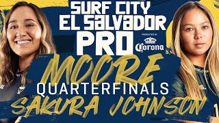 Carissa Moore vs Bettylou Sakura Johnson  Surf City El Salvador Pro  Quarterfinals Heat Replay [upl. by Ola146]