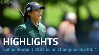 Celine Boutier Highlights  2024 Amundi Evian Championship Rd 1 [upl. by Emory]