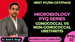 NEET PGINICETFMGE Microbiology PYQ Series  PYQ 22 Gonococcal vs NonGonococcal Urethritis [upl. by Markson219]