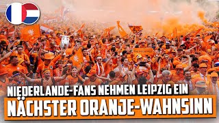 Nächster OranjeWahnsinn NiederlandeFans nehmen Leipzig ein Nederlandse fans in Leipzig [upl. by Faria]