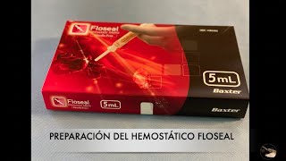 Preparación del hemostático Floseal ® [upl. by Ahtikal764]