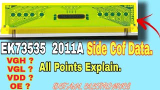 Led Tv Panel Side Cof Data Sheet  Cof Test Points ek73535 2011a [upl. by Ahsenre890]