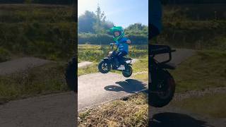 MONKEY BIKE FUN 🐵 🏍️ monkey bike bikelife bikelover ebike jump kid 4 subscribe kidsbike [upl. by Ardnazxela]