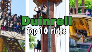 Top 10 rides at Duinrell  Wassenaar Netherlands  2022 [upl. by Layod]