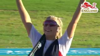 Skeet shooter Amber Hill wins silver at the Gold Coast 2018 Commonwealth Games [upl. by Sadye]