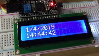 How to make a digital clock whit arduinolcd and DS1302 Arduino real time clock [upl. by Eusebio780]