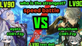 Alhaitham C0 vs ayato C0 who is the strongest  genshin impact [upl. by Notyrb538]