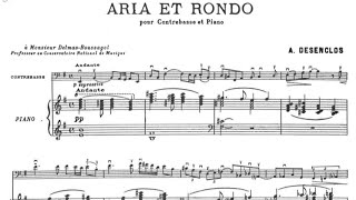 Alfred Desenclos  quotAria and Rondoquot for Double Bass and Piano [upl. by Laehcimaj86]