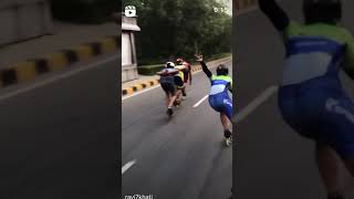 Inline speed skaters morning road sessionRKSPEEDTEAM [upl. by Anayhd]