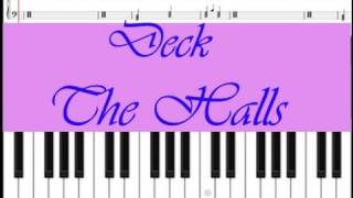 Deck The Halls  Easy Piano  Tutorial for Beginners [upl. by Nesyla786]