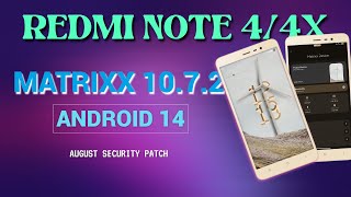 Matrixx V1072 Port For Redmi Note 44X  Android 14 QPR3  August Patch  Depth Wallpaper amp More [upl. by Docile]