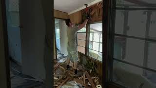 Mobile home remodel diy renovation construction remodel homeimprovement diyprojects [upl. by Oilicec]