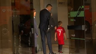 Ronaldo makes young fans day as Portugal depart for Russia [upl. by Eizeerb]