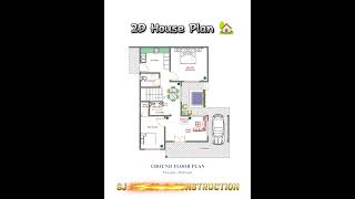 2D House plan 🏠 home housedesign houseplan budgethome [upl. by Bartie]