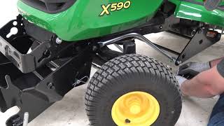 How to Install the 47in Snow Blower  John Deere Select Series Lawn Mowers [upl. by Vanthe864]